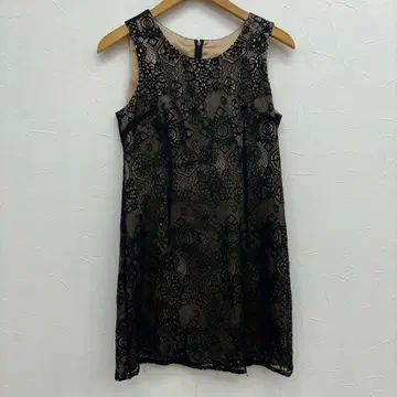 라텐다 전체 레이스 슬리브리스 미니 원피스 40 튜닉