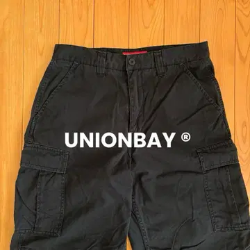 UNIONBAY 블랙 카고 팬츠 32인치