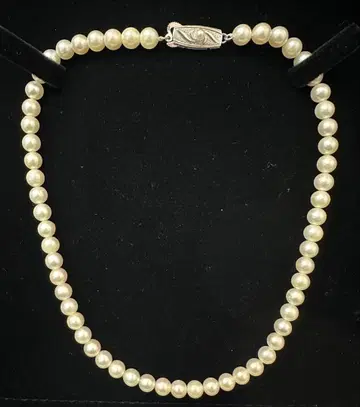 펄 진주 목걸이 Silver 각인