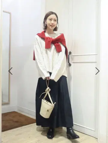 studio CLIP 5게이지 패치워크 풀오버 니트