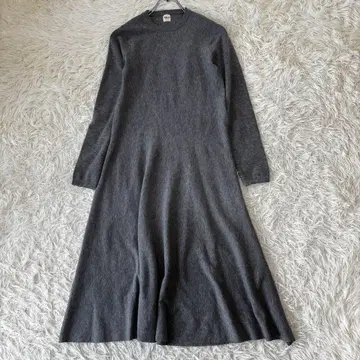 Ron Herman 니트 맥시 길이 플레어 원피스 스트레치 XS 그레이