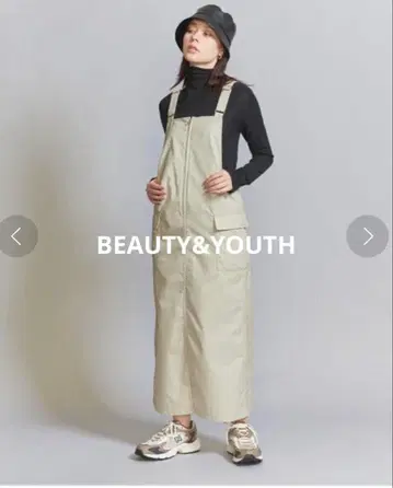 [새상품급] BEAUTY&YOUTH 웨더 밀리터리 오버롤 스커트 S