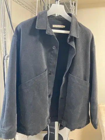 7115 by Szeki 블랙 버튼 셔츠 자켓