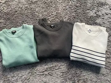 유니클로 밀라노 리브 크루넥 스웨터 3점