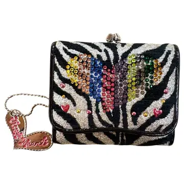 싱크비 3단 폴더형 지갑 하트 체리 y2k 헤이세이