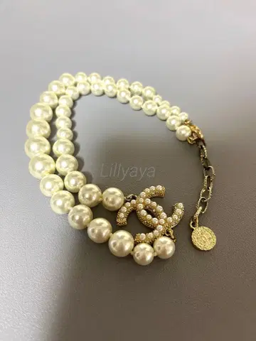 [고품질] CC 마크 펄 목걸이