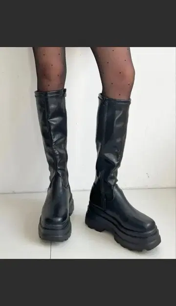 통굽 트리플 밑창 스트레치 핏 롱 부츠 2895