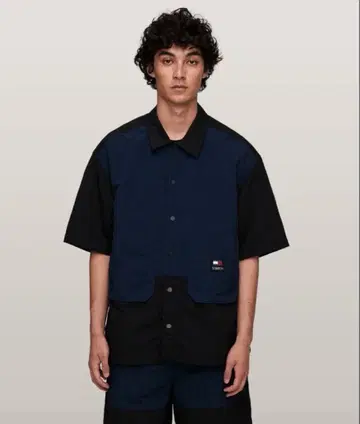 타미힐피거 반팔 셔츠 네이비 블랙 택 포함 새상품