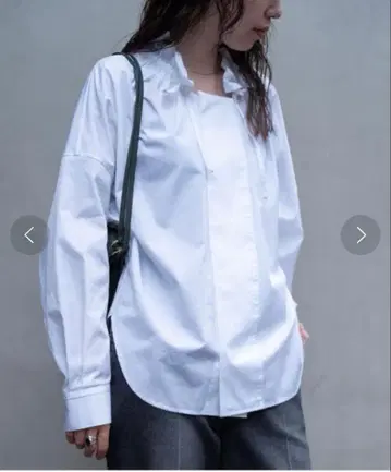 MACPHEE 파인 코튼 브로드 개더 보타이 블라우스