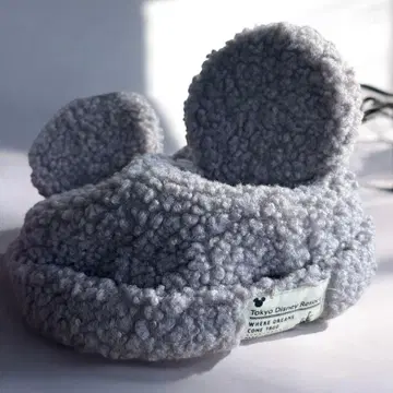 미사용 디즈니 미키 보아캡 그레이