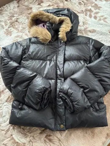 adidas 후드 부착 다운 자켓 블랙