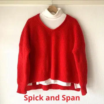 [새상품급] Spick and Span 빨간색 니트 긴팔 크리스마스