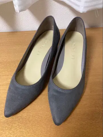 LE TALON 그레이 스웨이드 스틸레토 펌프스