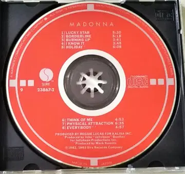 MADONNA 마돈나 버닝 업 레드 타겟 라벨 CD