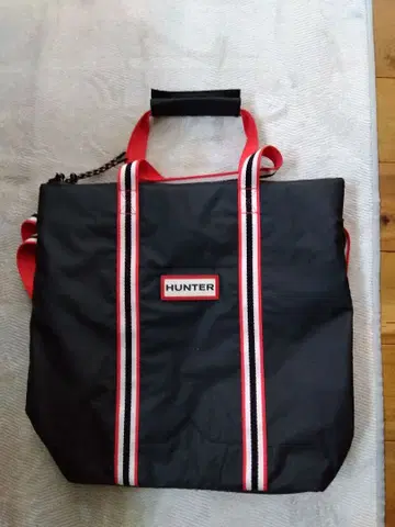 HUNTER 스트라이프 디자인 백팩 토트백