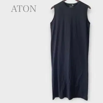 에이든 슬리브리스 롱 원피스 블랙 캐주얼 심플