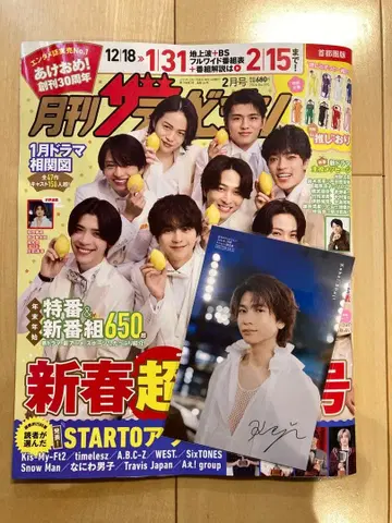 신춘 초특대호 월간 더 TV 수도권판 쇼지 코헤이 엽서 포함