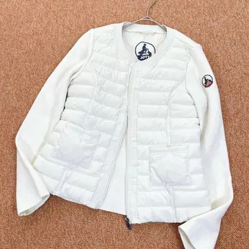 조토 노카라 다운 자켓 이소재 절개 경량 화이트 집업 세탁 가능