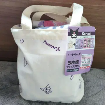 [ 새상품 ] 산리오=쿠로미 토트백 + 페이스타월/시마무라