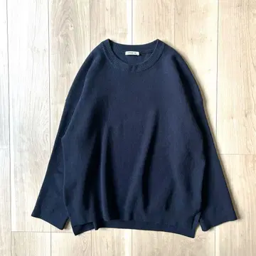 Deuxieme Classe 네이비 FLANNEL 크루넥 니트