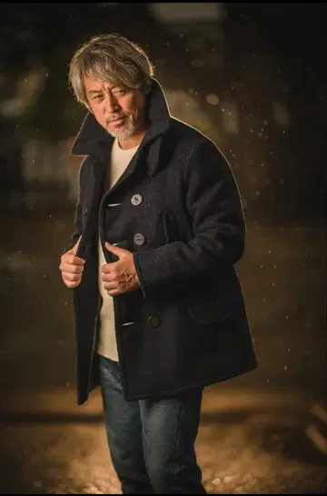 BONCOURA 울 캐시미어 멜톤 피 코트 38 M