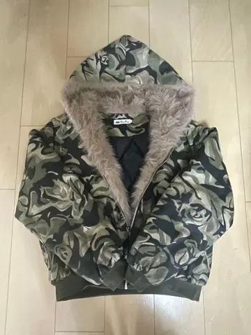 카모 패턴 퍼 자켓 퍼 다운 퍼 후드티 y2k