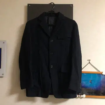 해리스 트위드 setlfe.com 테일러드 자켓 네이비 3B 새상품급