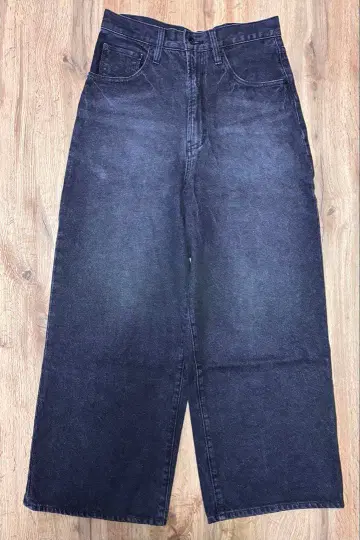 WEGO 슈퍼 배기 데님 청바지 블랙