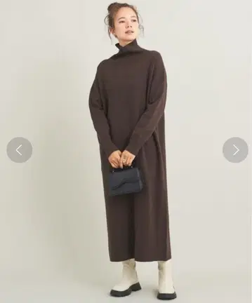 BEAUTY&YOUTH 밀라노 리브 캐시미어 혼방 원피스