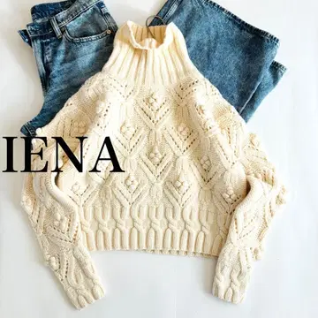 이에나 니트 하이넥 풀오버