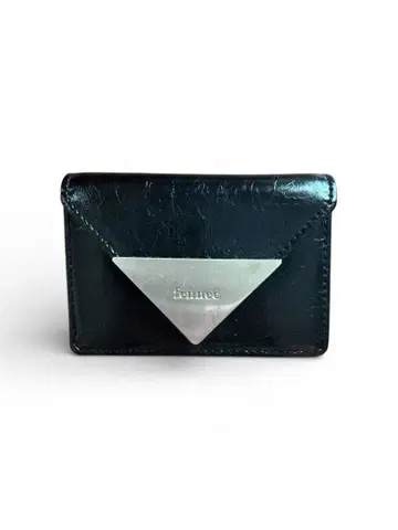 블랙 가죽 3단 폴더형 지갑