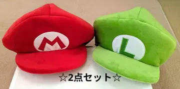 유니버셜 USJ 한정판 마리오 & 루이지 모자 2개 세트 닌텐도 월드