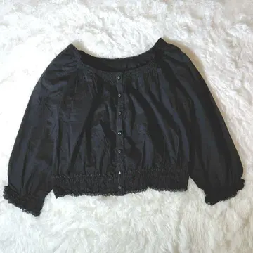 LESTROSE 블랙의 칠부 소매 가디건 일본제