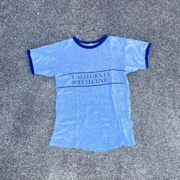 70s Champion 블루 T셔츠 LARGE