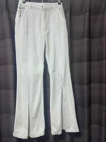 MURRAL Tucked flare denim ice grey