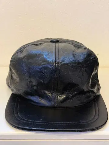 천연 가죽 가죽 캡 블랙 빈티지 구제 의류