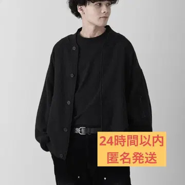 [ 새상품급 ] RUUBON 트위드 벌룬 MA-1 블루종 아우터 블랙 M