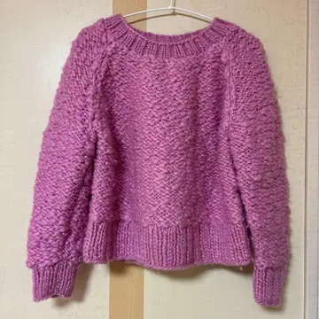 엔도트 KHWOPA 손뜨개질 울 핑크 스웨터