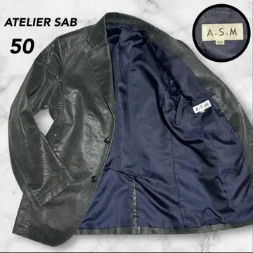 [새상품급] 아틀리에 서브 테일러드 자켓 크러쉬 가공 안감 네이비 50