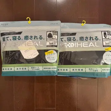 [새상품] MEDIHEAL 파일 원단 룸웨어 상하의 L 블랙