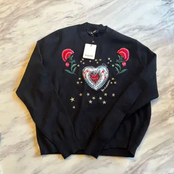 Desigual 꽃무늬 자수 스웨터