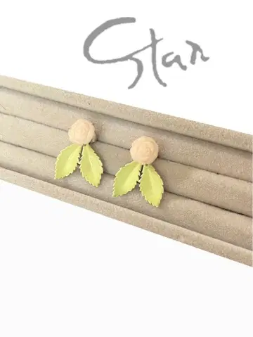 STAR JEWELR 쉘 로즈 꽃 귀걸이 실버 925