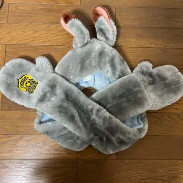 [새상품급] 디즈니 공식 주토피아 주디 머플러 캡 후드 장갑