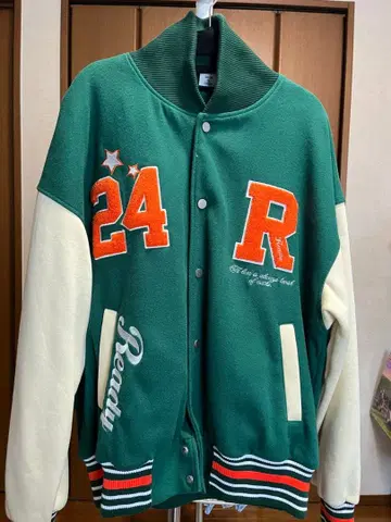 바시티 자켓 그린/아이보리 24 R