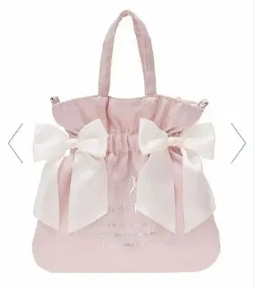 Maison de FLEUR 샤이니 더블 리본 2Way 토트백 핑크