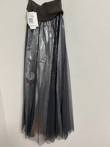 FENNEL 실버 튤 롱 스커트 미사용 새상품