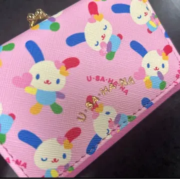 3단 폴더형 지갑 산리오 우사하나 ping 핑크 새상품 신상 크리스마스