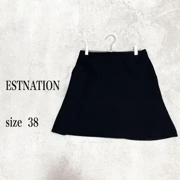 ESTNATION 블랙 플레어 스커트 사이즈 38