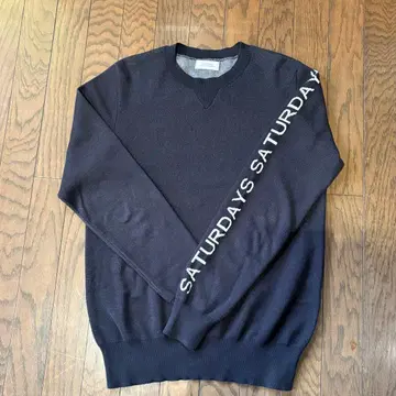 Saturdays 로고 니트 스웨터 블랙 중고품 S 사이즈