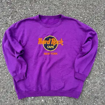 Hard Rock Cafe 맨투맨 보라색 NEW YORK